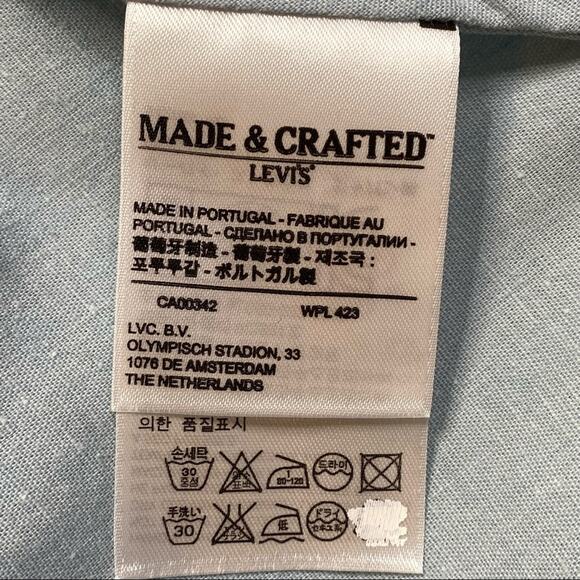 Levi’s Made and Crafted Chambray Splash Dress Womens Size 0 Blue with Pockets - Picture 12 of 14